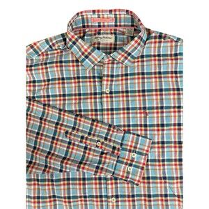 Tommy Bahama Shirt Men XL Plaid The Siesta Key Long Sleeve Button Up Performance